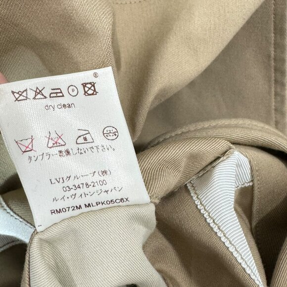 LOUIS VUITTON Beige Cotton Men's Blazer Military Jacket Marked as "56" - Picture 8 of 16